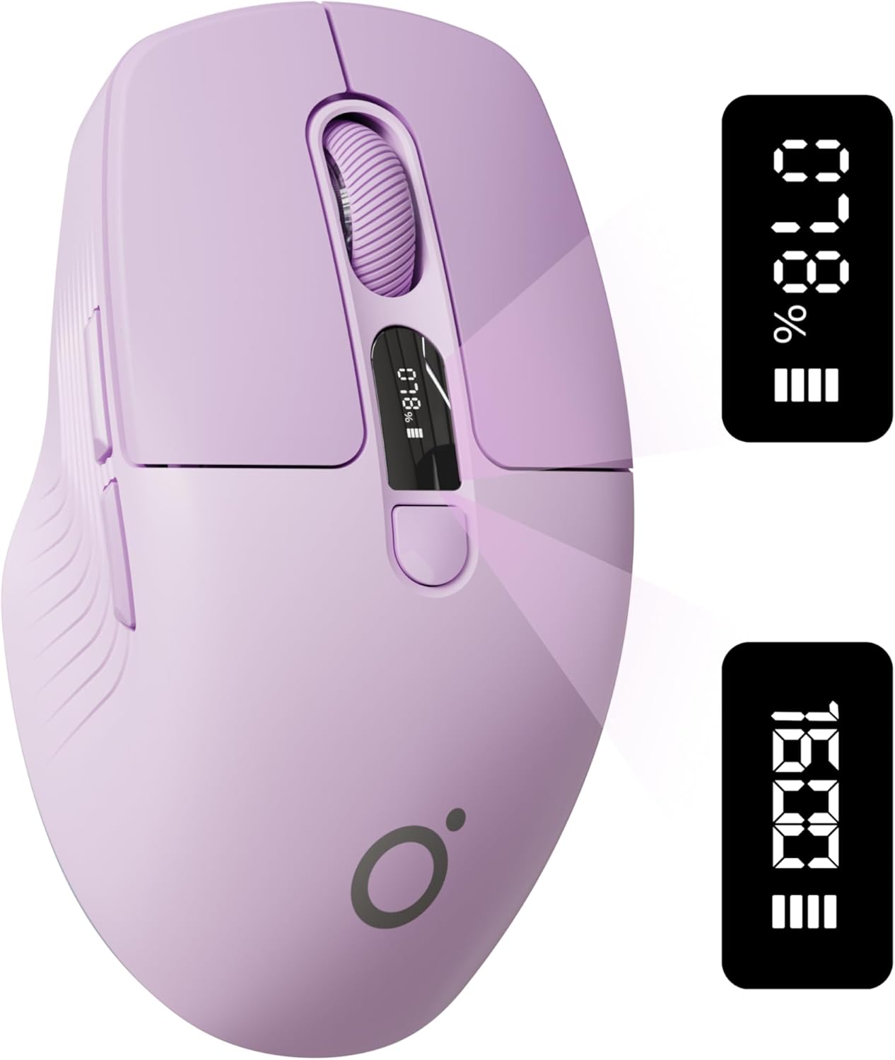 EWEADN Q1 Mini Wireless BT Rechargeable & Silent Mouse With Type-c Charging Port, With Remaining power display, Suitable - Purple