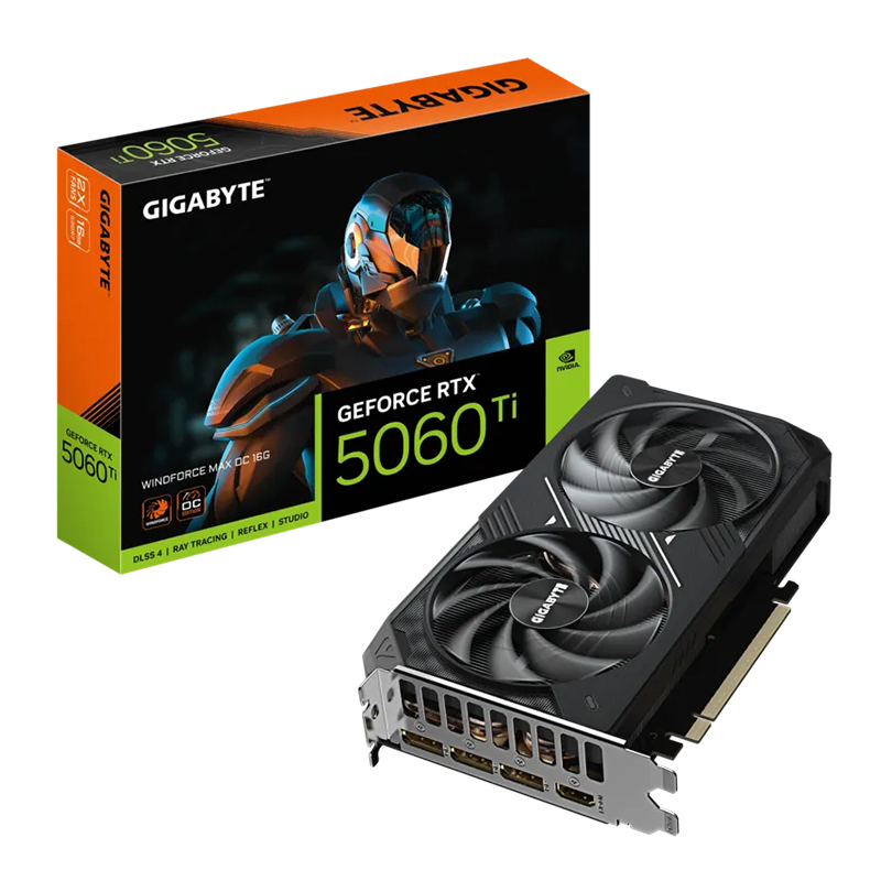 Gigabyte GeForce RTX 5060 Ti WindForce MAX OC 16G Graphics Card (GV-N506TWF2MAX OC-16GD)