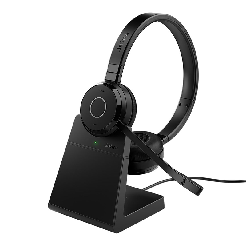 Jabra Evolve 65 TE Link390a MS Stereo Bluetooth Headset with Stand (6699-833-399)