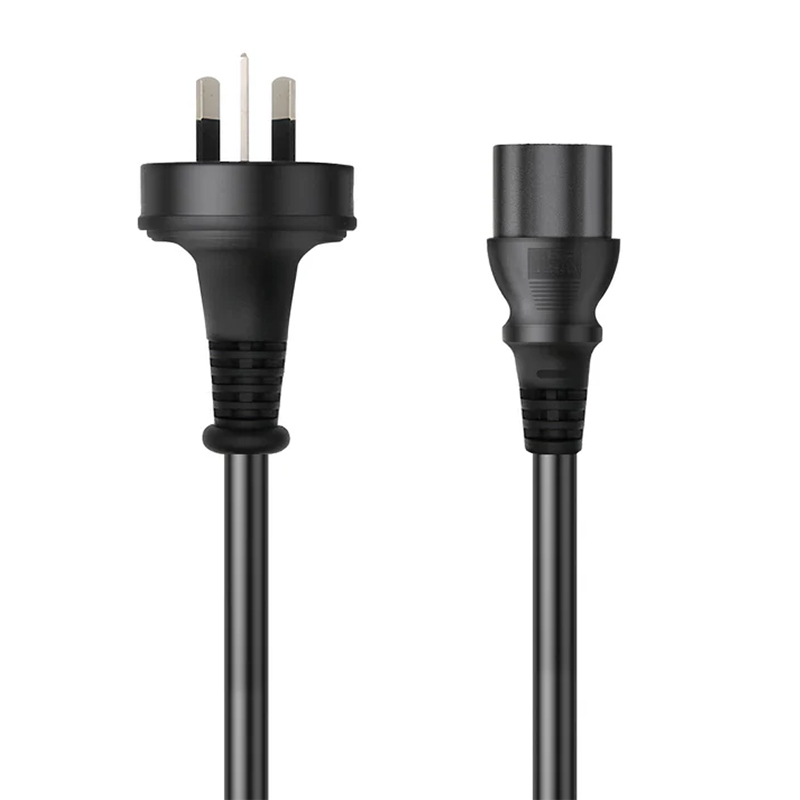 Cruxtec 3 Pin AU Male to Female IEC-C13 Power Cable - 2m (PTP-100-2MBK)