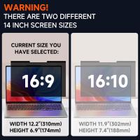 Laptop-Accessories-Magnetic-Laptop-Privacy-Screen-14-inch-for-16-9-Computer-Monitor-14-Removable-Anti-Glare-Protector-Blue-Light-Filter-Shield-Compatible-with-Lenovo-H-37