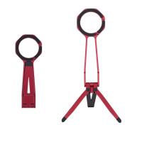 Phone Mini Metal Tripod Stand with Spring Buckle for MagSafe - Red