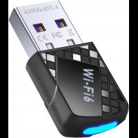 USB WiFi 6 Adapter for PC,AX900Mbps 2-in-1 Bluetooth 5.4 WiFi Adapter.2.4G/5G Dual-Band Wireless Network Transceiver for Laptop/Desktop Computer,WPA3