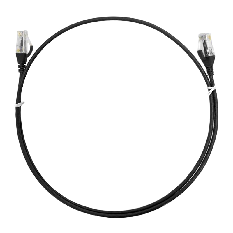 8ware CAT6 Premium RJ45 UTP Ultra Thin Slim Network Cable - 15m Black (CAT6THINBK-15M)