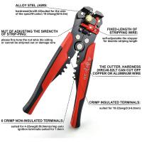 Ethernet-Over-Power-Powerline-Wire-Stripping-Tool-8-Automatic-Wire-Crimping-Pliers-Cutting-Stripper-Tool-with-Self-adjusting-Jaws-for-10-24-AWG-Stranded-Wire-Cutting-Red-Black-3