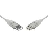 USB-Cables-8Ware-USB-2-0-Type-A-to-Type-A-Male-Transparent-Metal-Sheath-Extension-Cable-2m-UC-2002AAE-2