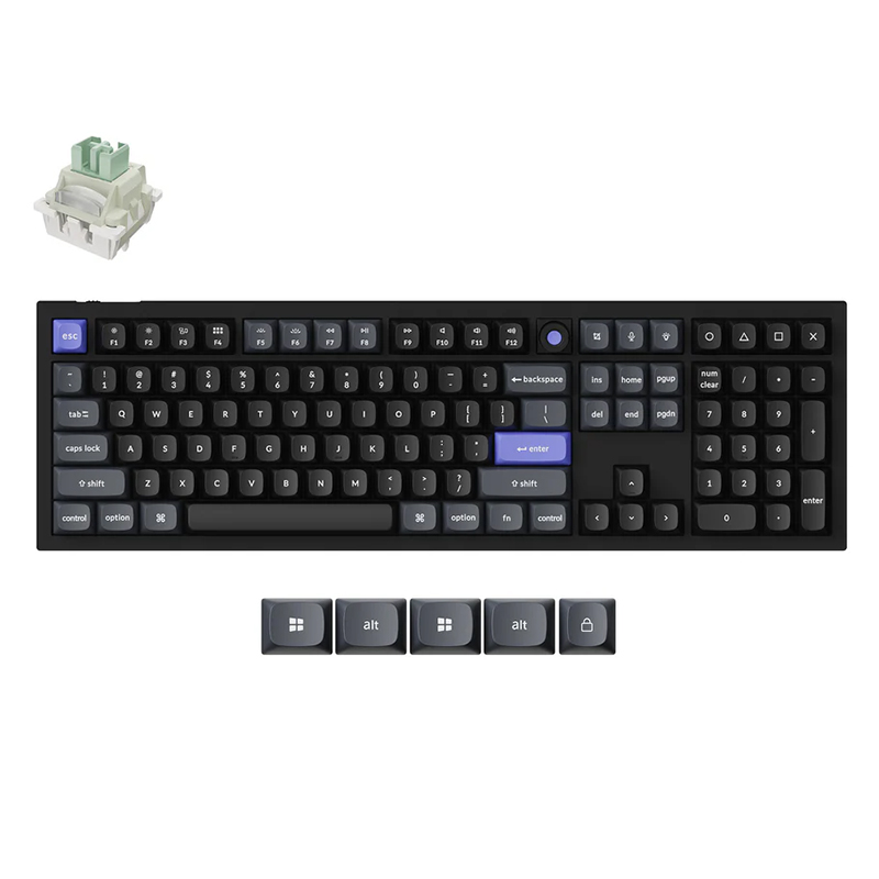 Keychron Q6 HE 8K Wired Magnetic Black Keyboard - Ultra-Fast Lime Magnetic Switch (KBKCQ6HWM1)