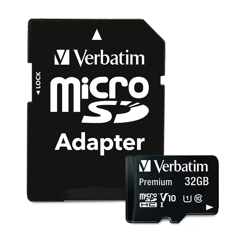 Verbatim 32GB Premium microSDHC Memory Card with Adapter (44083)