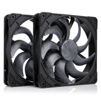 Noctua NF-A14x25 G2 140mm Sx2-PP PWM Fan - 2 Pack - Chromax.Black (NF-A14X25 G2 PWM SX2-PP-CH-BK)
