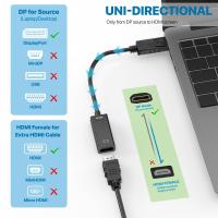 DisplayPort-Cables-4K-DisplayPort-to-HDMI-Adapter-Directional-DisplayPort-PC-to-HDMI-Screen-Converter-Male-to-Female-Supports-3840x2160-30Hz-2