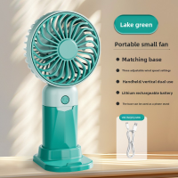 Handheld desktop fan cute cartoon mini portable small USB fan - Summer Green