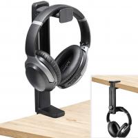 Heavy-Duty Headphone Stand with Adjustable Height– Space-Saving Desk Mount with Cable Management