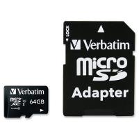 Verbatim 64GB Premium microSDHC Memory Card with Adapter (44084)