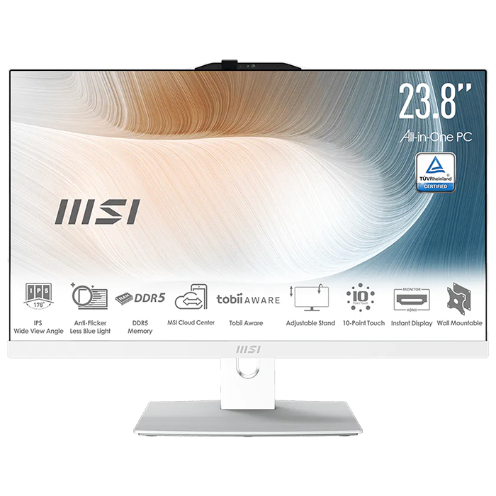 MSI Modern AM242P 1M 23.8in FHD IPS Core 5 120U 1TB SSD 16GB RAM W11P All-in-One PC (Modern AM242P 1M-2085AU)