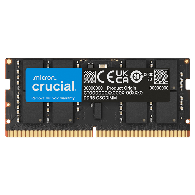 メモリー Crucial DDR5-6400 16GB SO-DIMM Crucial 16GB (1x16GB) CT16G64C52CS5 CAS 52 64000MHz SODIMM DDR5