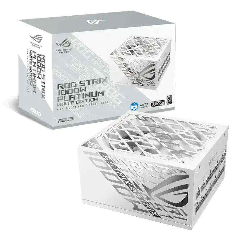 Asus ROG STRIX 1000W 80+ Platinum PCIe 5.1 ATX 3.1 Power Supply - White