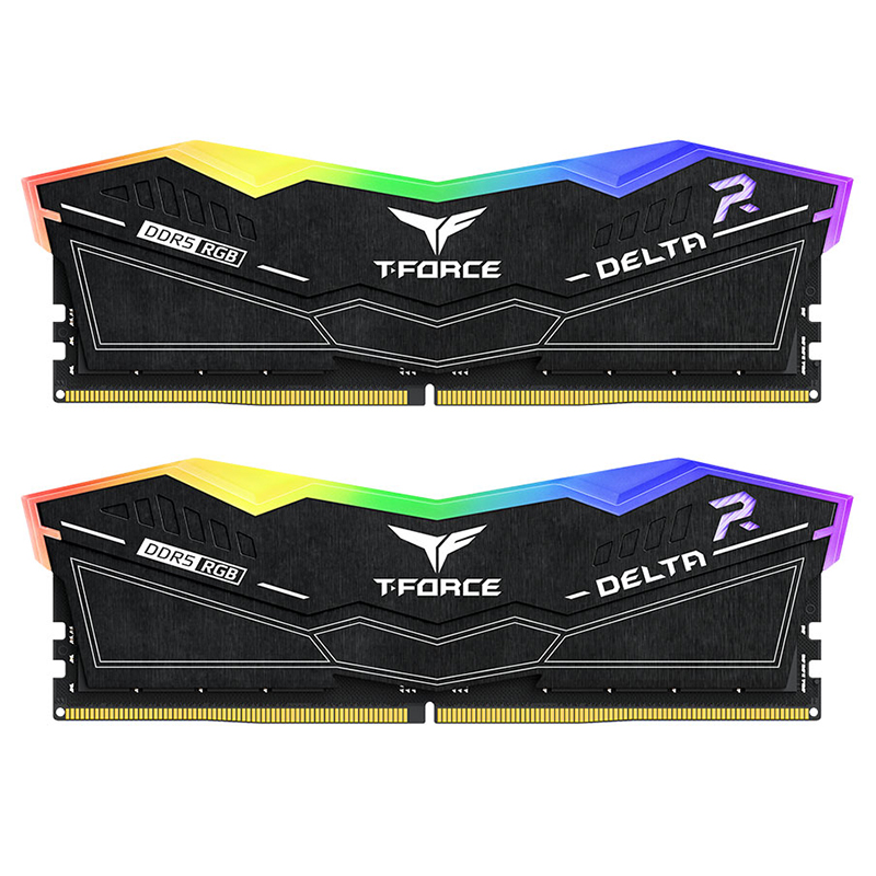 Team 16GB (2x8GB) DELTA FF3D516G5200HC40CDC01 RGB CL40 5200MHz DDR5 RAM - Black