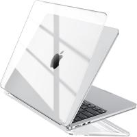  Compatible with MacBook Air 15 inch Case 2025 2024 2023 M4 M3 M2 Model A3241 A3114 A2941, Transparent Plastic Hard Shell Cover White