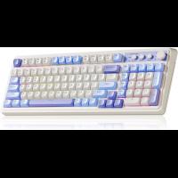 Tri-Mode Gaming Keyboard Bluetooth/2.4GHz/USB-C 99 Key Gaming Keyboard Number Pad RGB Backlit Media Knob Custom Mechanical Feel Computer Keyboards