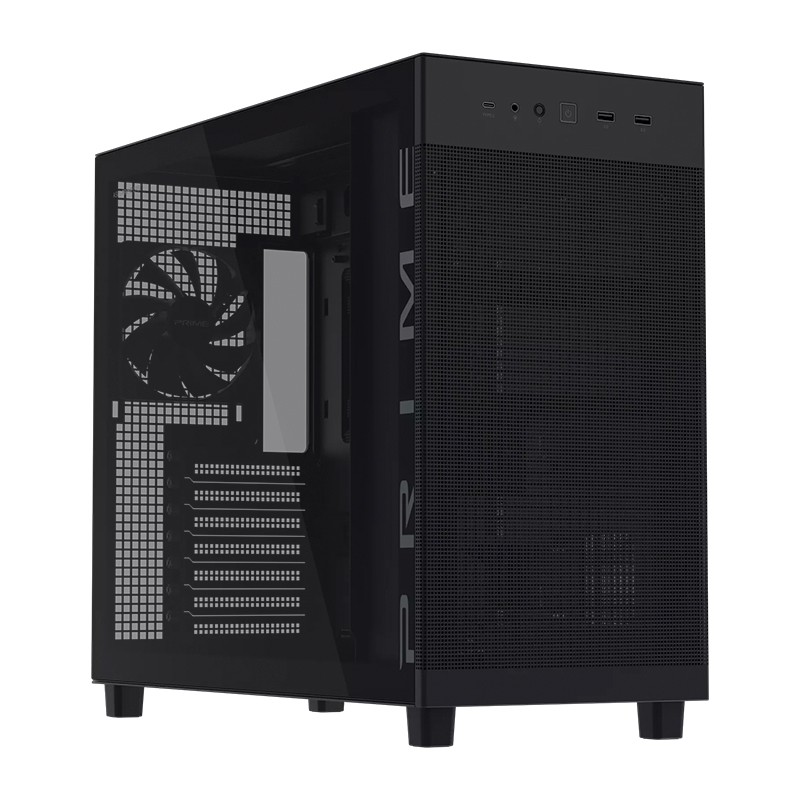 Asus Prime AP303 Tempered Glass Edition ATX Case - Black (PRIME AP303 TG BLACK)