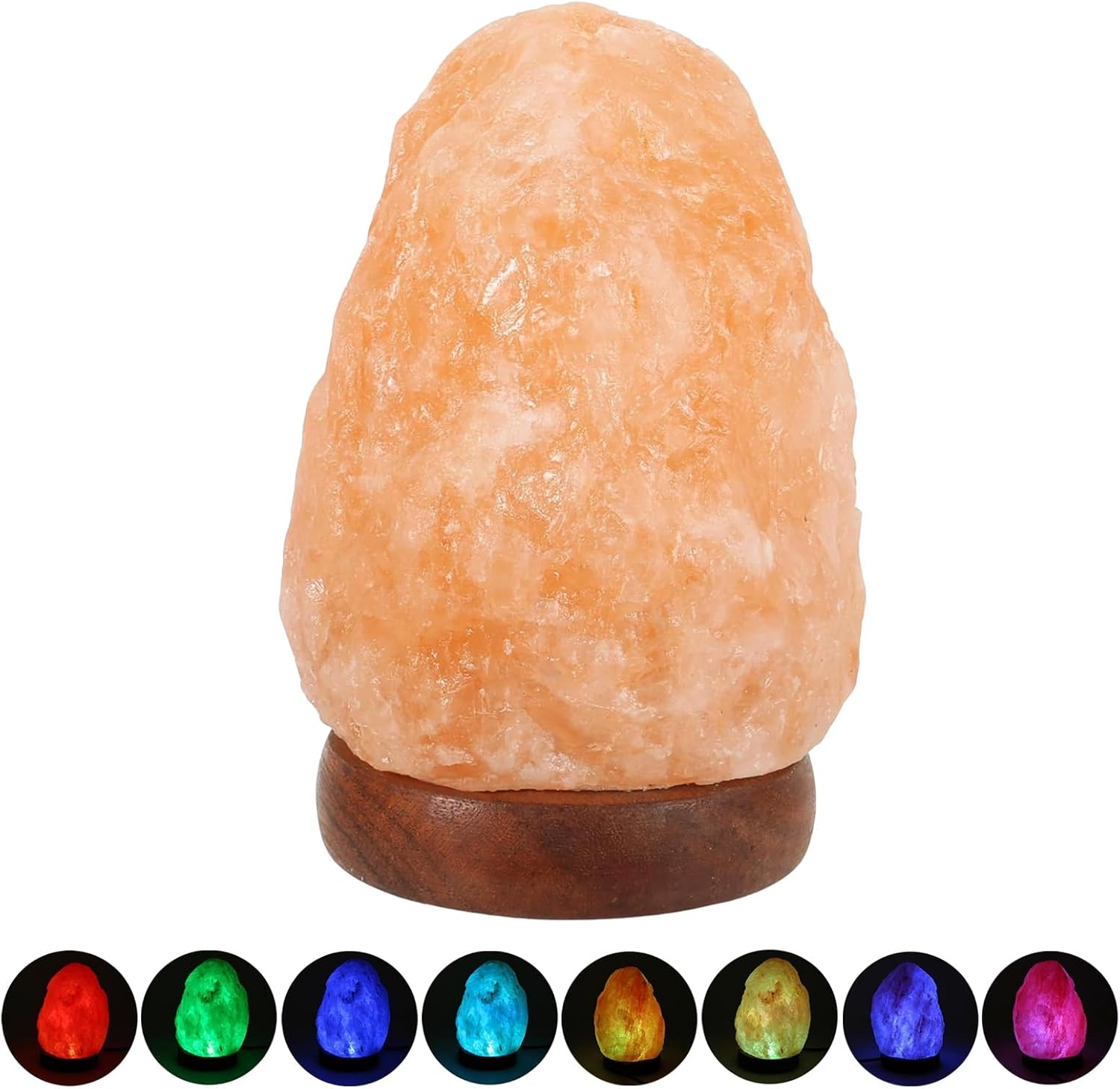 Himalayan Salt Lamp-Natural Salt Rock Night Lamp with 7 Colors Changing, Mini Small Crystal Salt Lamp for Relaxing Home Decor and Christmas-Gift