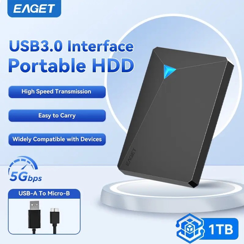 External Hard Drive High-Speed 5Gbps Transfer Portable HDD Storage Device New Dual Disk Design Mobile Hard Drive External SSD Mechanical Hard Drive