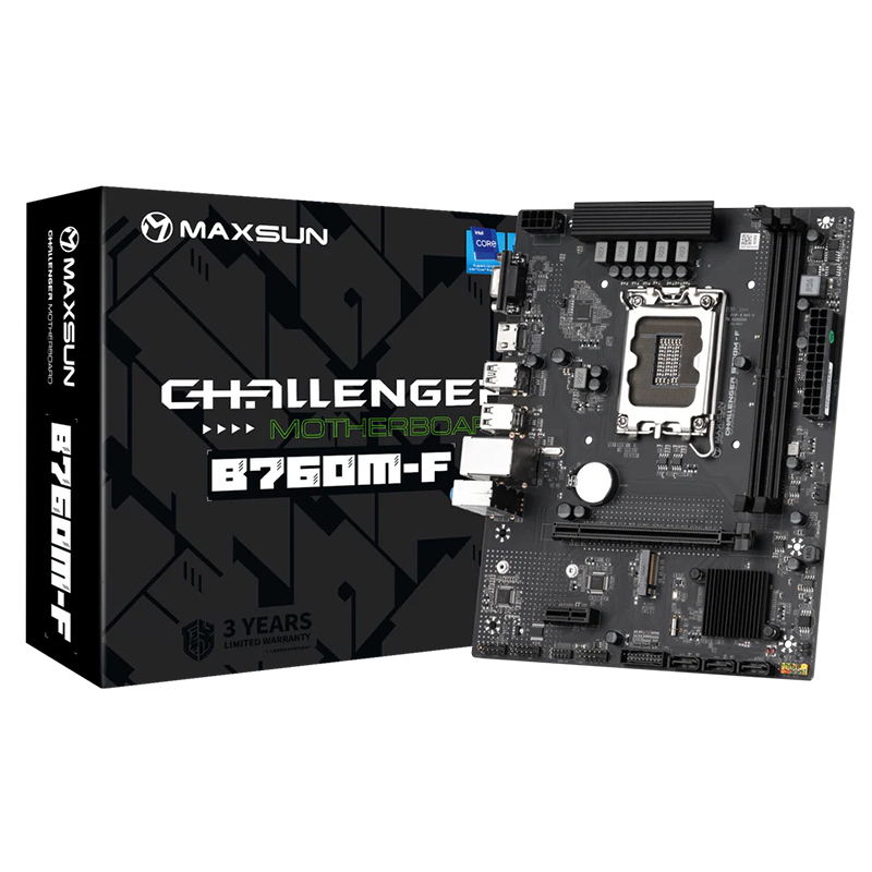 MAXSUN Challenger B760M-F WiFi LGA 1700 mATX Motherboard (MS-Challenger-B760M-F-WIFI-D4)