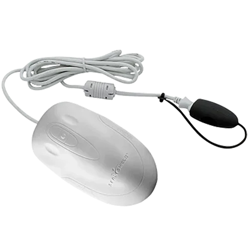 Seal Shield Seal Silk Waterproof Silicone Wired Mouse - White (SSWM3)