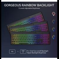 Wireless Bluetooth Dual Mode Office Keyboard Mouse RGB Backlight Gaming Keyboard Set 