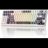 RK ROYAL KLUDGE L98 Wireless Mechanical Keyboard w/Left-Handed Southpaw Design Numpad & Hot Swappable Knob, Tri-Mode 95% Keyboard,Sandalwood Brown