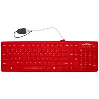 Seal Shield Seal Silk Pro Waterproof and Fully Sealed Silicone Wired Mechanical Keyboard - Red (SRK104)