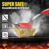 Outdoor-Tools-GRILLART-Grill-Brush-Bristle-Free-SteamWizards-BBQ-Replaceable-Cleaning-Head-Unique-Seamless-Fit-Scraper-Tool-for-Cast-Iron-Stainless-Steel-Grates-11