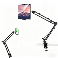 Adjustable Long Arm Phone & Tablet Holder, 360° Rotating Lazy Arm Desk Mount for 4.7-13" iPhone iPad, Bed & Home Office Use