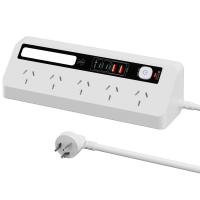 5 Way Power Board with 2 USB-C & 2 USB-A, Surge Protected Extension Lead 1.8M, Desktop Power Strip with Night Light, AU Plug for Home Office (White)