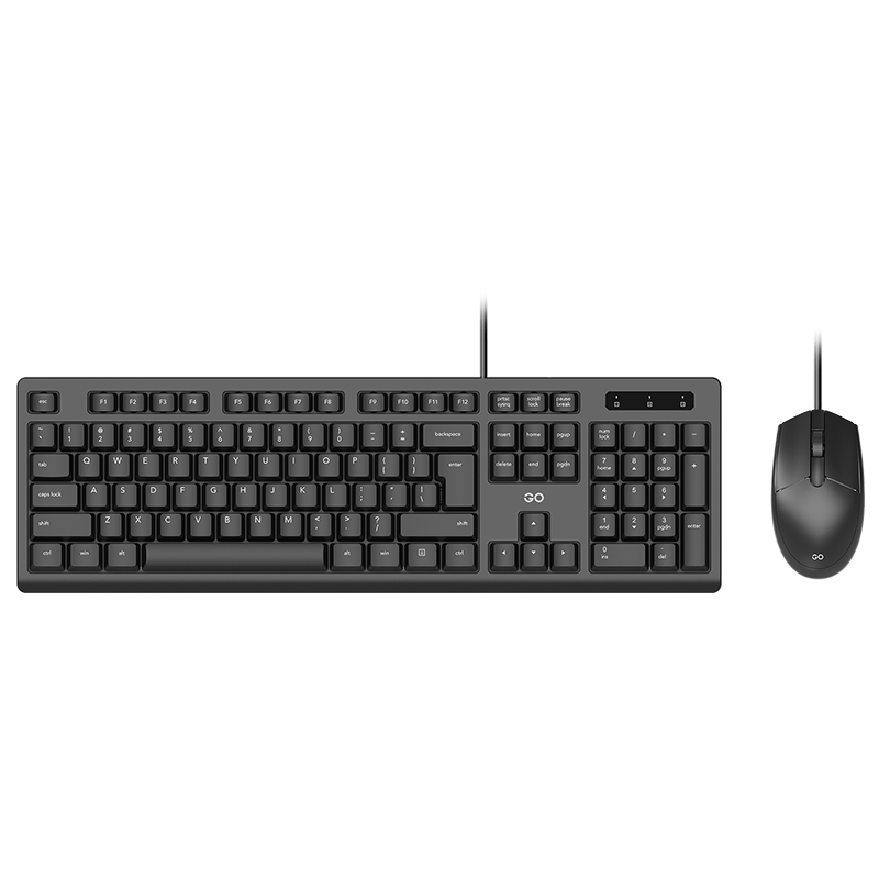 Fantech GO KM101 Full Office Silent Wired Keyboard and Mouse Combo - Black (KBFTKM101)