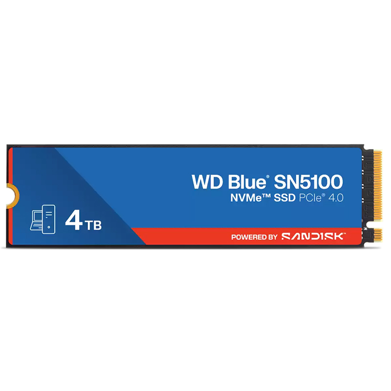 Western Digital 4TB Blue SN5100 PCIe Gen4 M.2 2280 NVMe SSD (WDS400T5B0E-00CPE0)