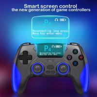 Game controller with screen, compatible with Android, PS4, iOS, Switch, computer, multi-function wireless game controller 