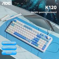 AOC K120 95 Keys RGB Wired Mechanical Gaming Keyboard - Blue (KM-K120-BLUE)