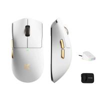 MCHOSE K7 Ultra 8K Lightweight Wireless Gaming Mouse with Magnetic Charging Dock and Carry Case - White Gold (MSMCK711)