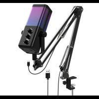 M7 cantilever stand model live broadcast microphone USB computer mobile phone recording RGB game microphone 