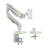 Humanmotion T18 Brilliance Angel RGB Single Screen Heavy Duty Aluminum Steel Monitor Arm for up to 17in-49in 2-20kg (T18-1W)
