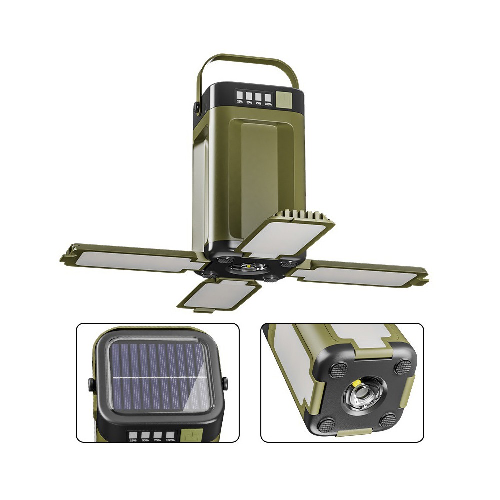 BDI Solar Camping Lantern with Power Bank IPX4 Waterproof Recharge via sunlight or USB cable