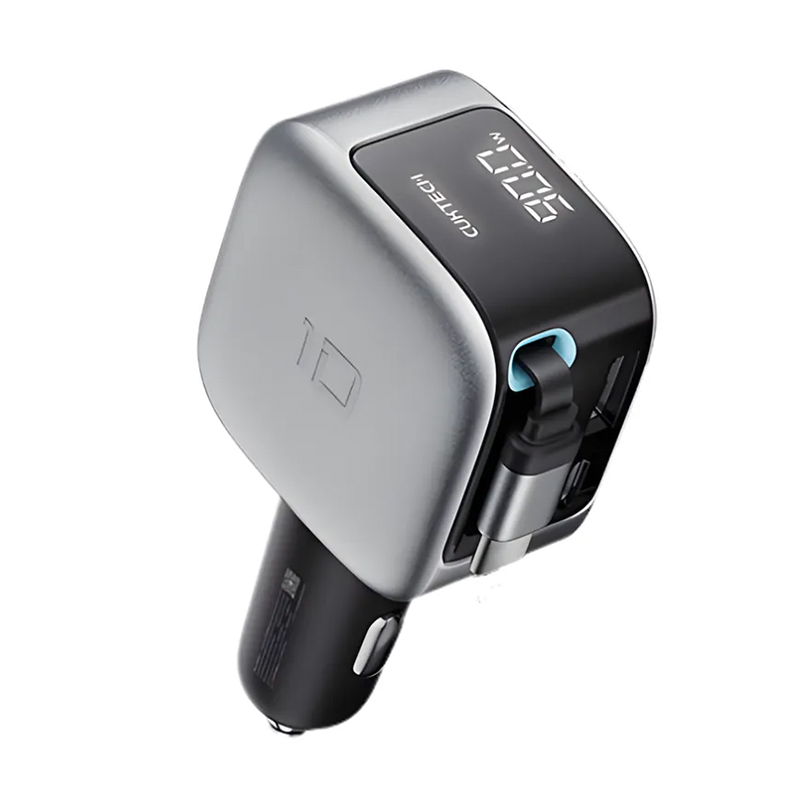 CUKTECH 10 100W Car Charger with Retractable Cable (CUK-CC903PGLBK)