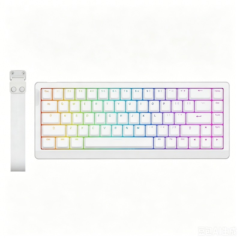 EPOMAKER HE68 Lite Hall Effect Gaming Keyboard, 0.125ms Latency, 5-Layer Sound-Dampened, Snap Key, SOCD, A-RGB, Wired, Mac Software (White Purple)