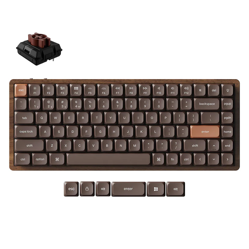 Keychron K3 Max QMK Wireless Custom Mechanical Keyboard - All-Wood Special Edition (KBKCK3MH3W)