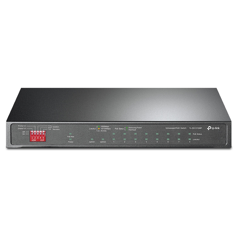 TP-Link 10 Port Gigabit Desktop Switch with 8 Port PoE+ - UN/3.40 (TL-SG1210MP UN/3.40)