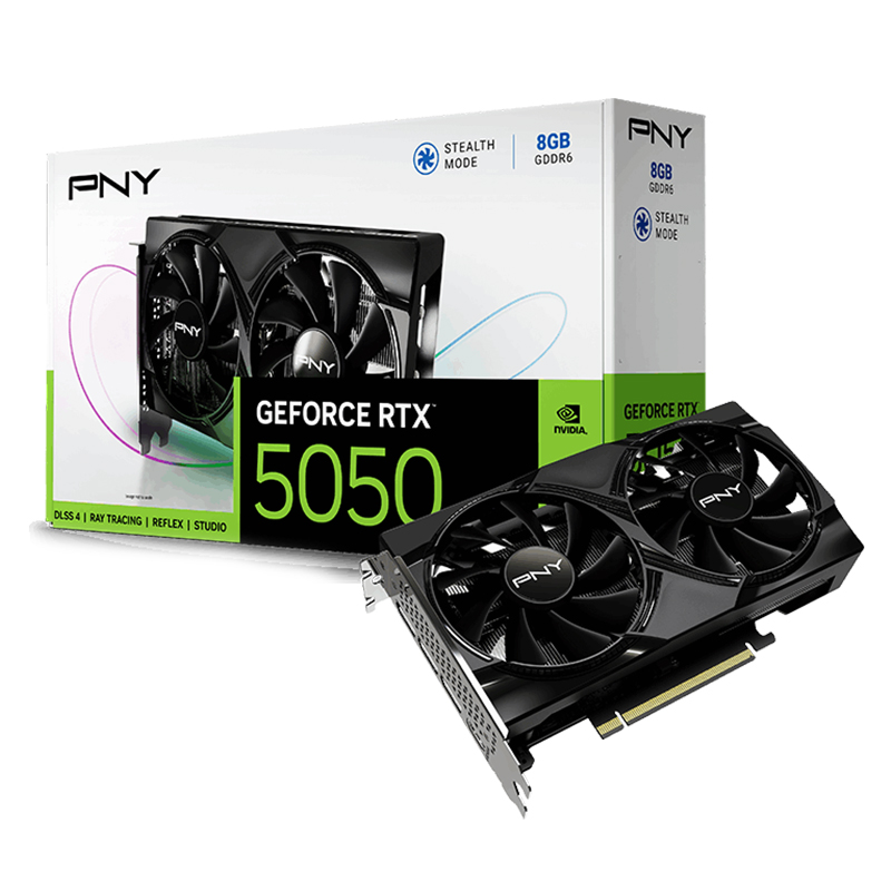 PNY GeForce RTX 5050 Dual Fan 8G Graphics Card (VCG50508DFXPB1)