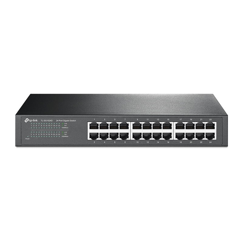 TP-Link 24 Port Gigabit 10/100/1000Mbps Switch Desktop/Rackmount - UN/11.40 (TL-SG1024D UN/11.40)