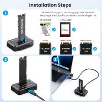 Enclosures-Docking-USB-3-2-Gen2-10Gbps-M-2-SSD-Enclosure-Dual-Protocol-NVMe-SATA-Adapter-Fits-2230-2242-2260-2280-22110-M-2-Drives-2-5-Inch-SATA-HDD-SSD-5