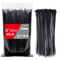 Outdoor-Toys-Zip-Ties-8-inch-100-Pack-40lbs-Tensile-Strength-Black-Cable-Ties-Wire-Ties-For-Indoor-and-Outdoor-Use-Heavy-Duty-Cable-Wire-Ties-With-Self-Locki-8